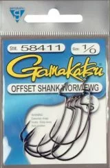 Gamakatsu Hook Worm Offset EWG NS 5-pack