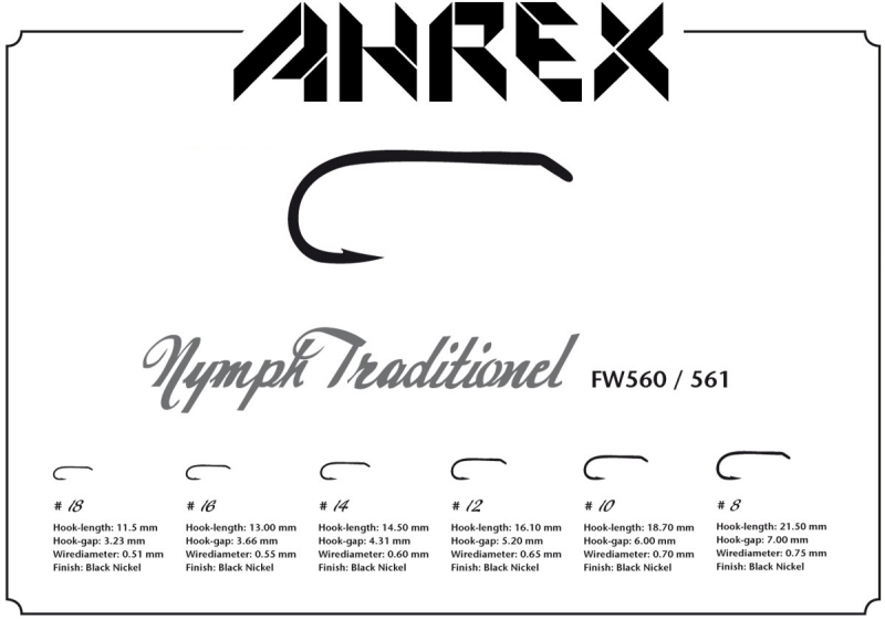 Ahrex Hooks Ahrex FW560 - Nymph Traditional 1 Ahrex Hooks Ahrex FW560 - Nymph Traditional