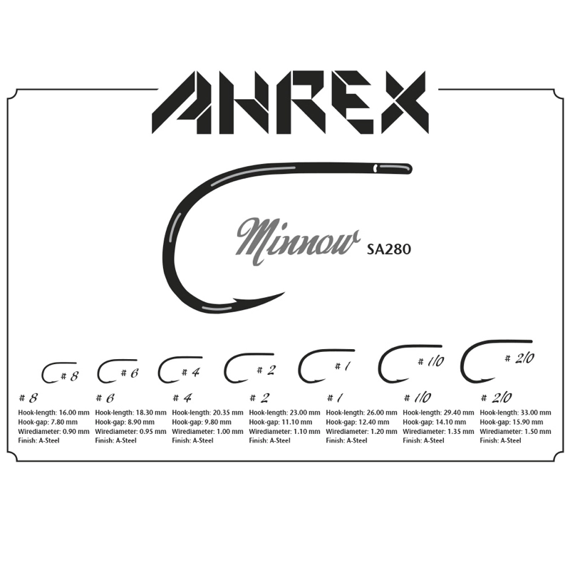 Ahrex Hooks Ahrex SA280 SA Minnow 1 Ahrex Hooks Ahrex SA280 SA Minnow