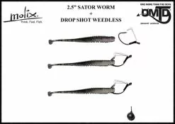 Molix Sator Worm 2,5'', 6,3cm -Baitcast Ruten Verkäufe SAW25 01r 3